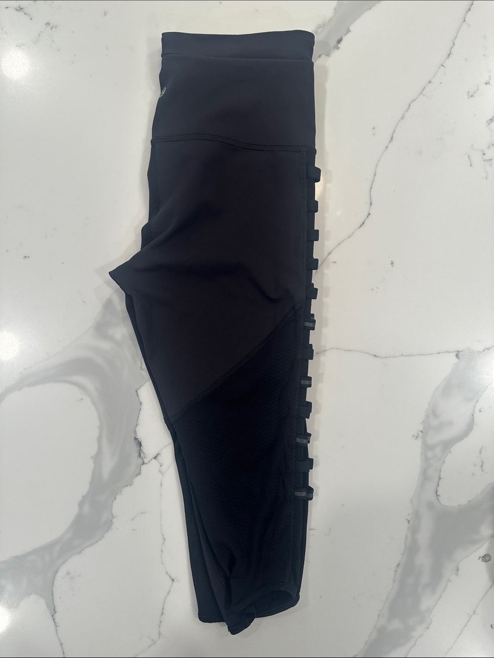 Women’s Black Active Capri Leggings with Side Detail